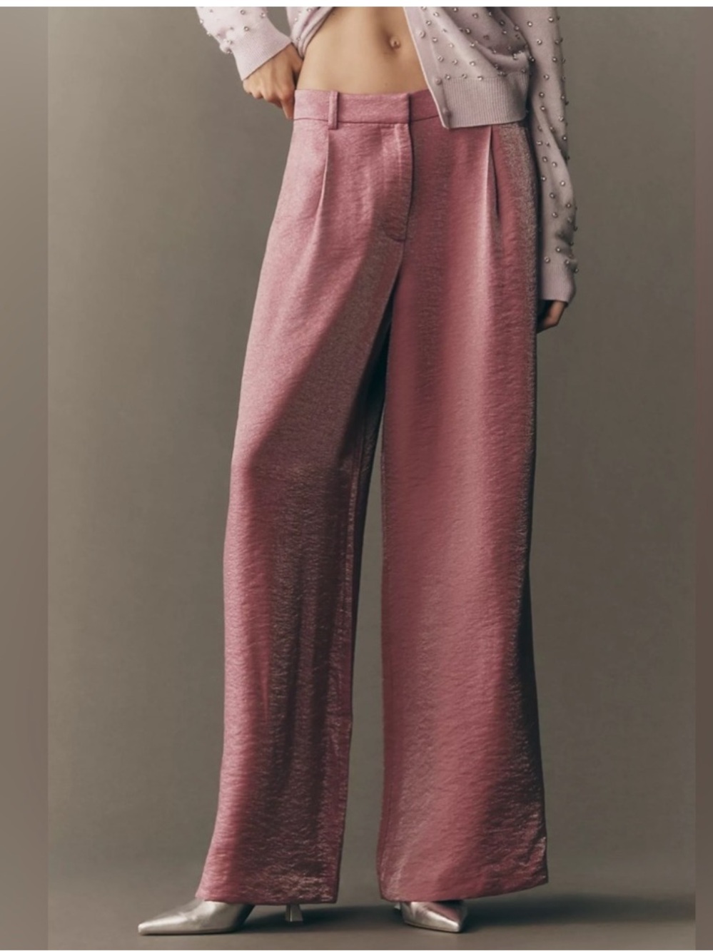 Maeve Shimmer Wide Leg Trousers